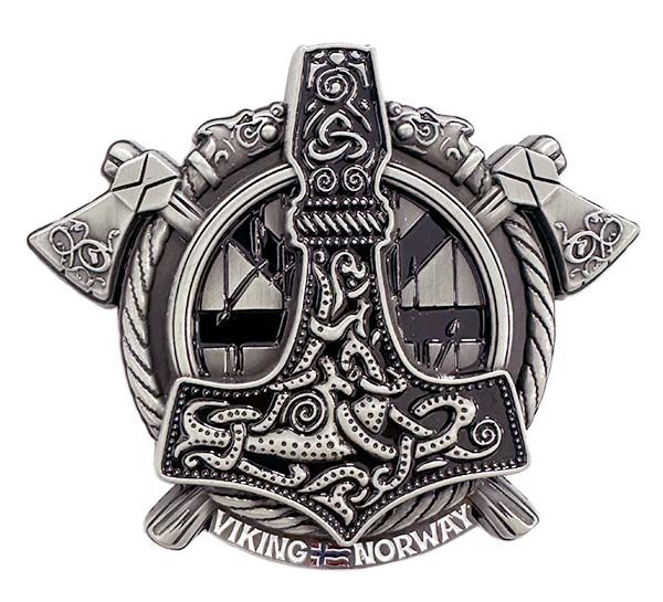 Main Image Metal magnet, Thor's hammer with axe