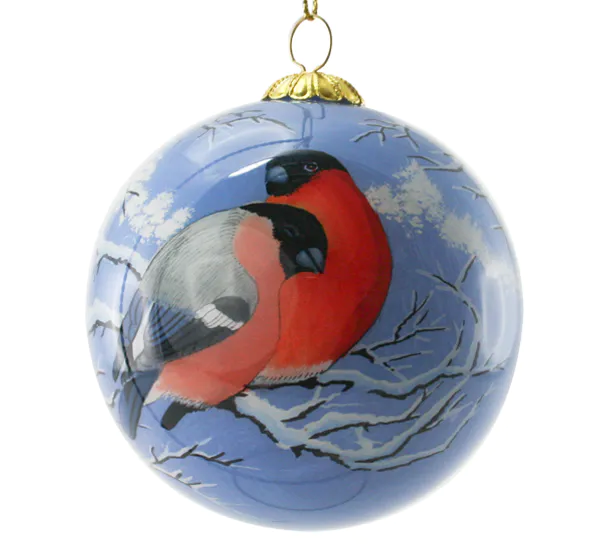 Main Image Glass bauble, Bullfinches