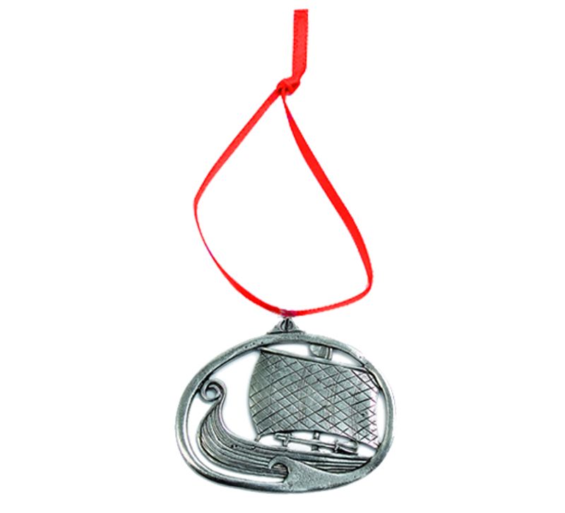 Ornament, Viking ship with sail Tinn-Per