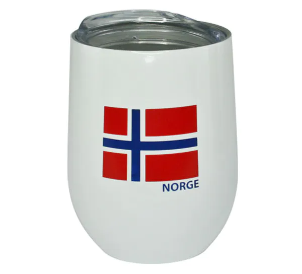 Main Image Thermo mug, white with flag