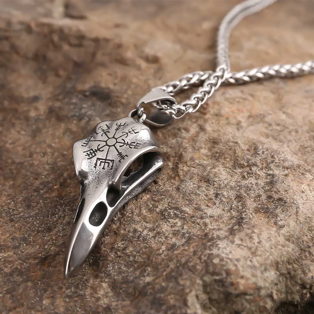 Viking necklace, Raven's skull