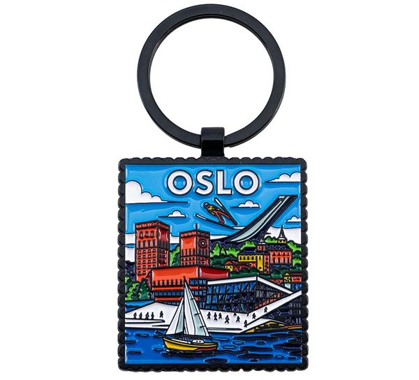 Hovedbilde Nøkkelring, Oslo, sort ramme