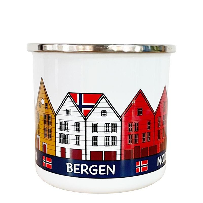 Enamel mug, The Pier in Bergen