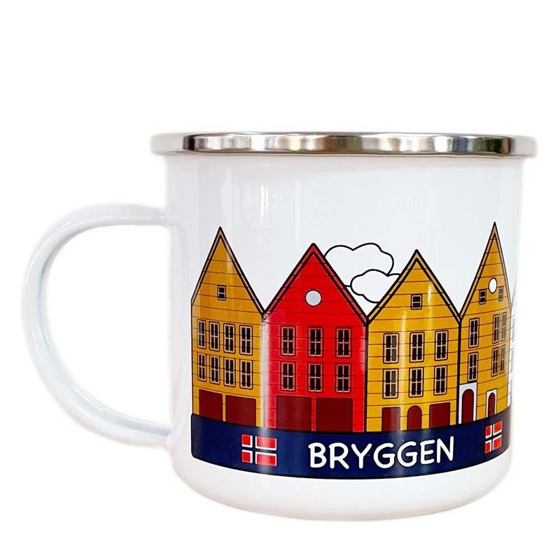 Enamel mug, The Pier in Bergen