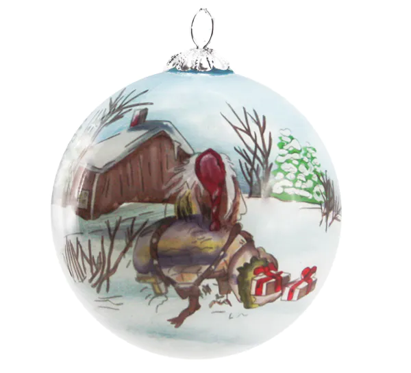 Hovedbilde Julekule, håndmalt, Gammelnissen