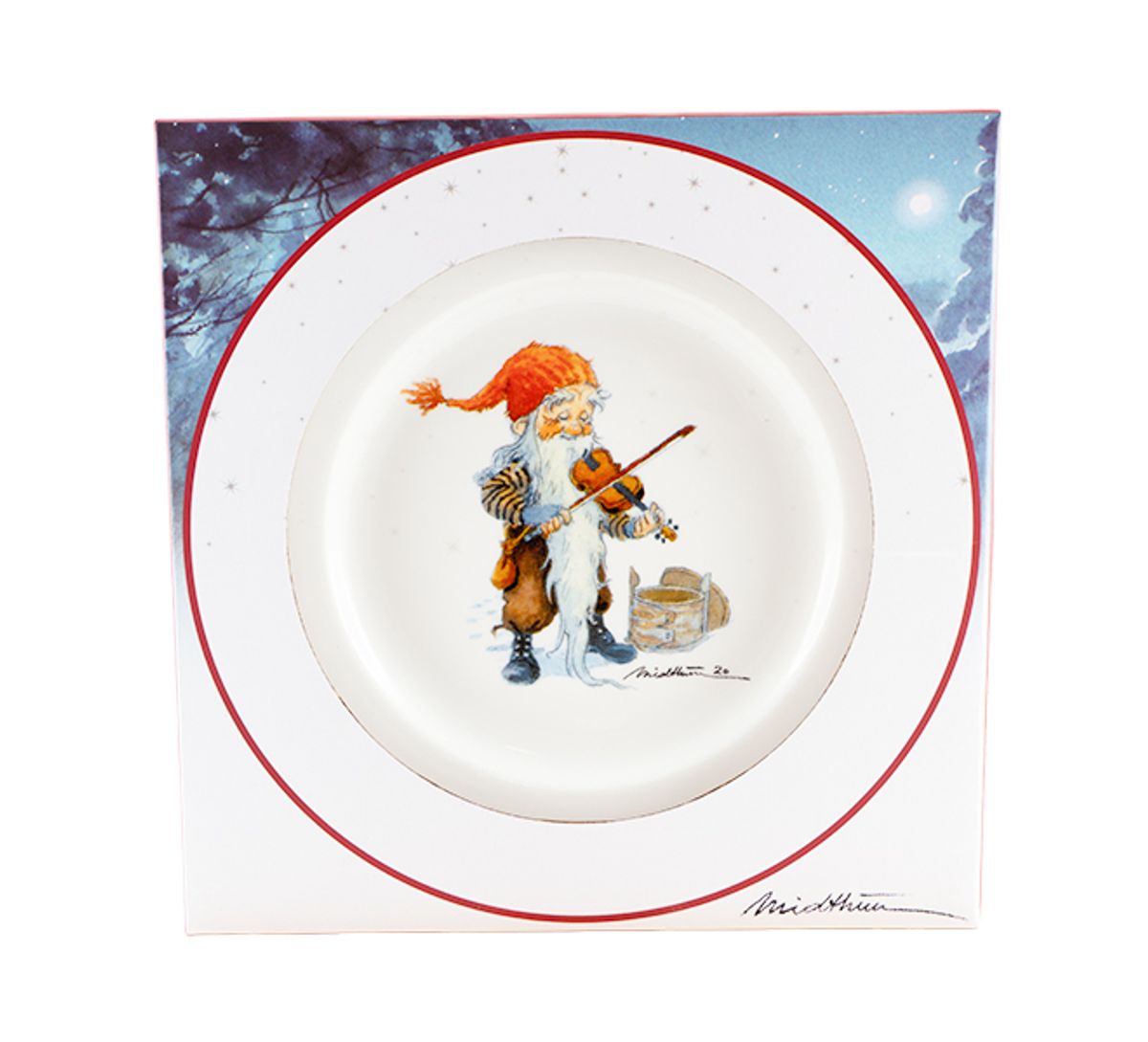 Plate, Santa playing the fiddle 'Midthun' No.16