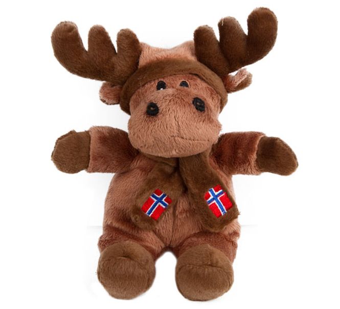 Main Image Elg med lue og skjerf, Norsk flagg