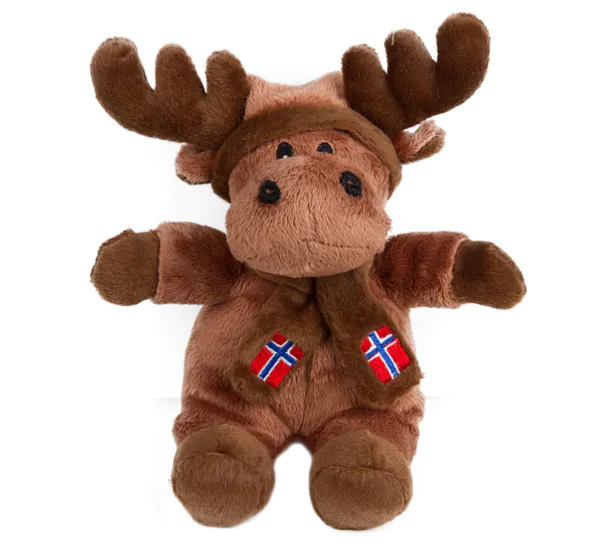 Main Image Elg med lue og skjerf, Norsk flagg