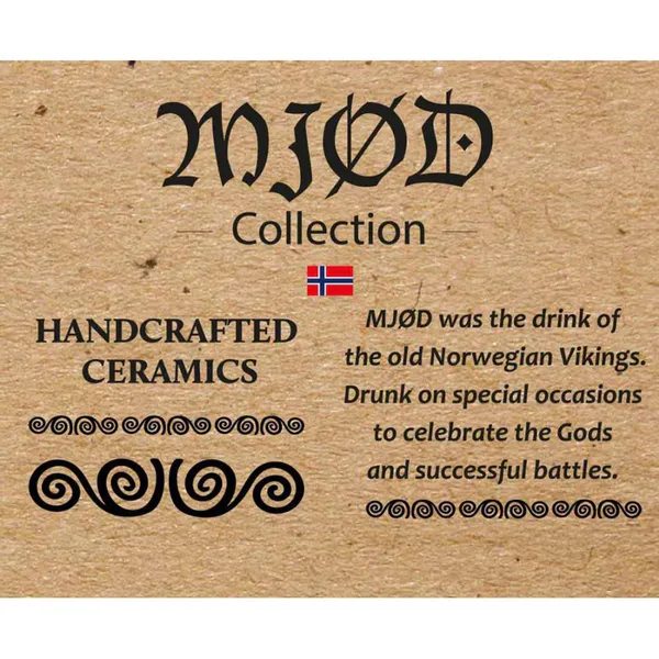 Hovedbilde Krus 1,2L, håndlaget keramikk, Vikingskip