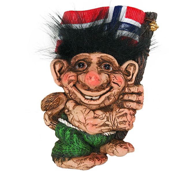 Hovedbilde Magnet, Troll med vaiende flagg