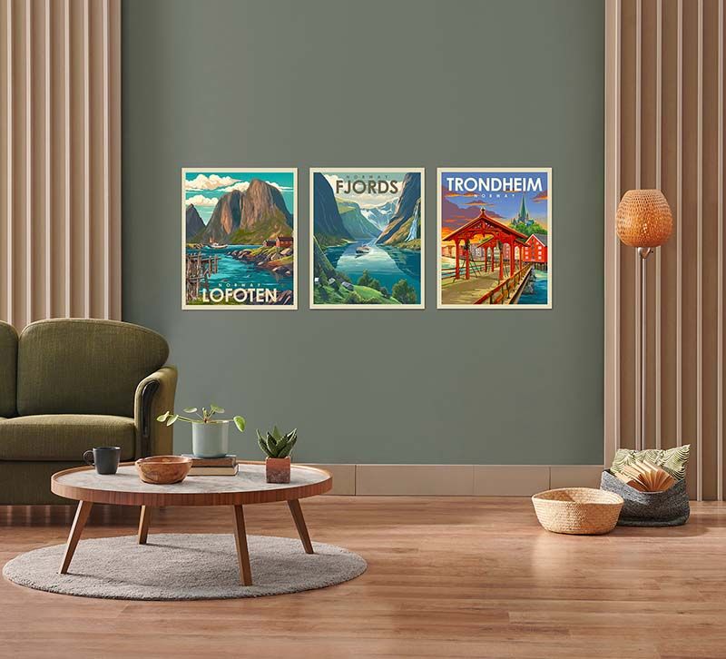 Poster, Lofoten, retro