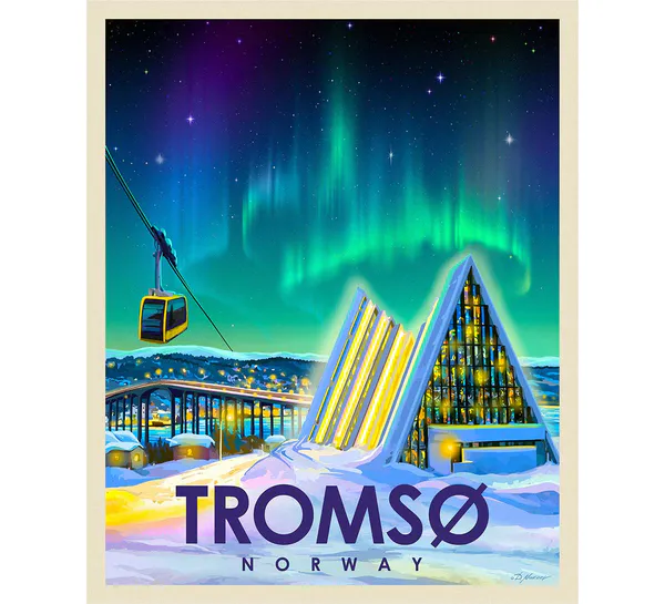 Main Image Poster, Tromsø, retro