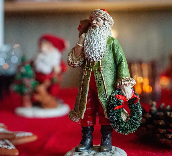 Main Image Father Christmas with a green coat, small
