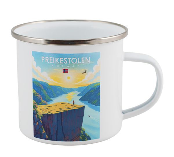 Main Image Enamel mug, Preikestolen, retro