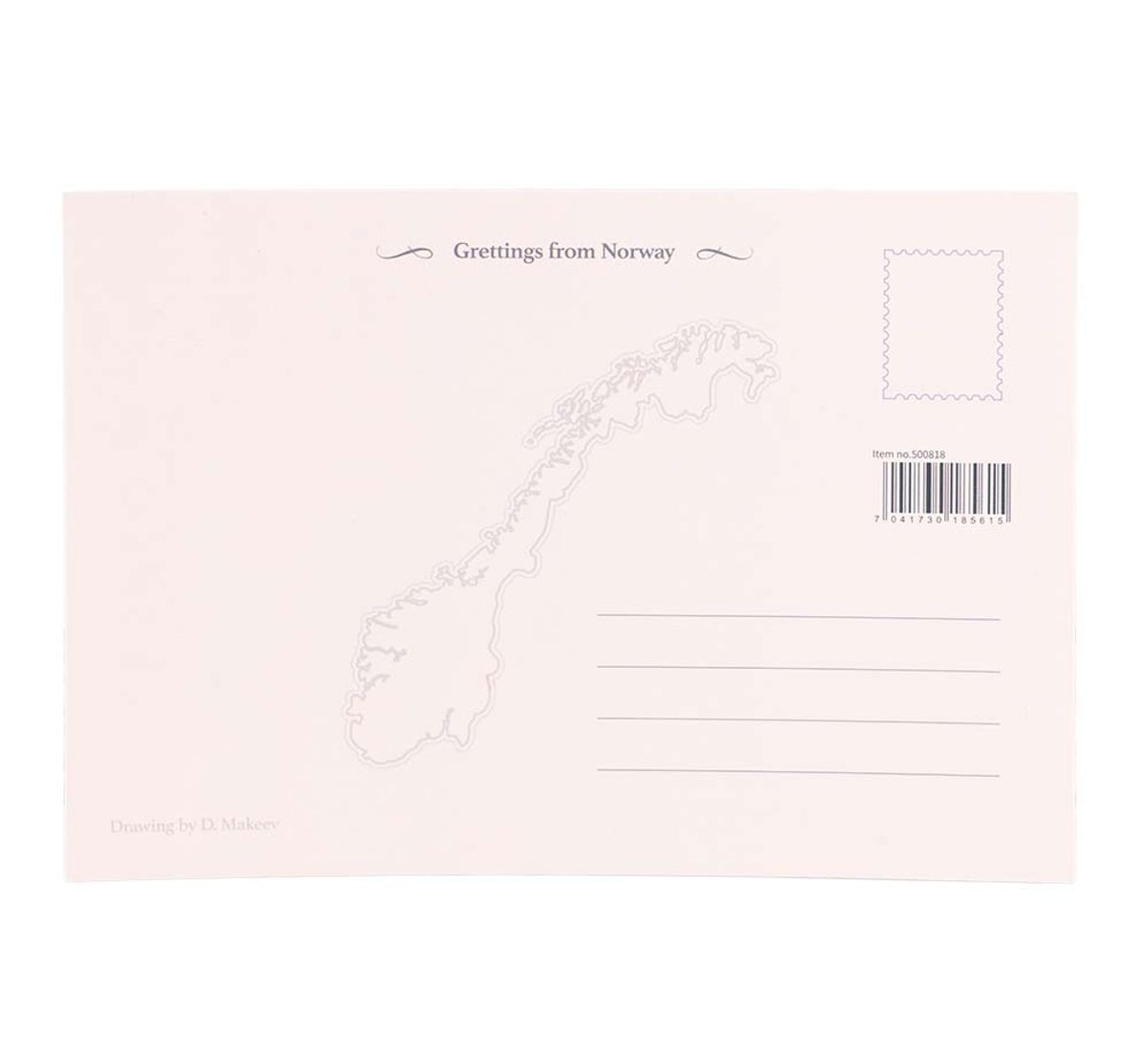 Postkort, Northern Lights, retro