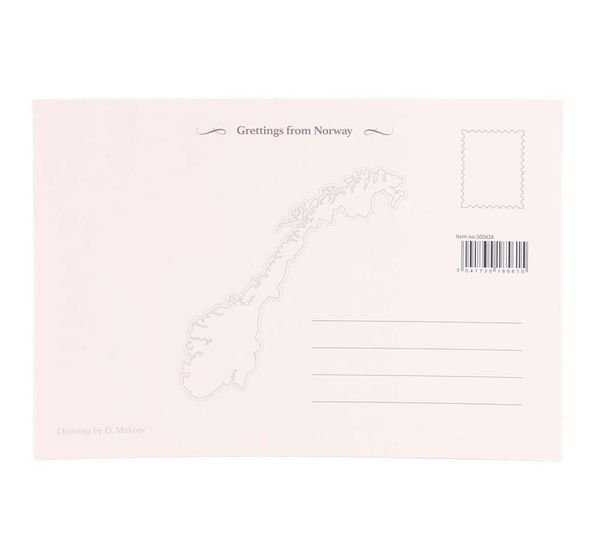 Hovedbilde Postkort, Northern Lights, retro