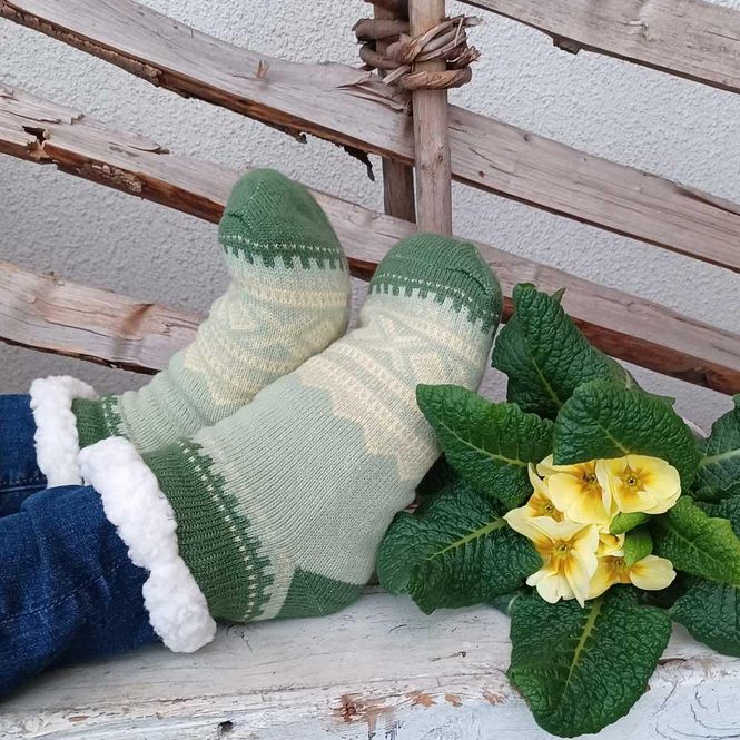 Main Image Snuggle socks ankle, MARIUS® pattern, light ...