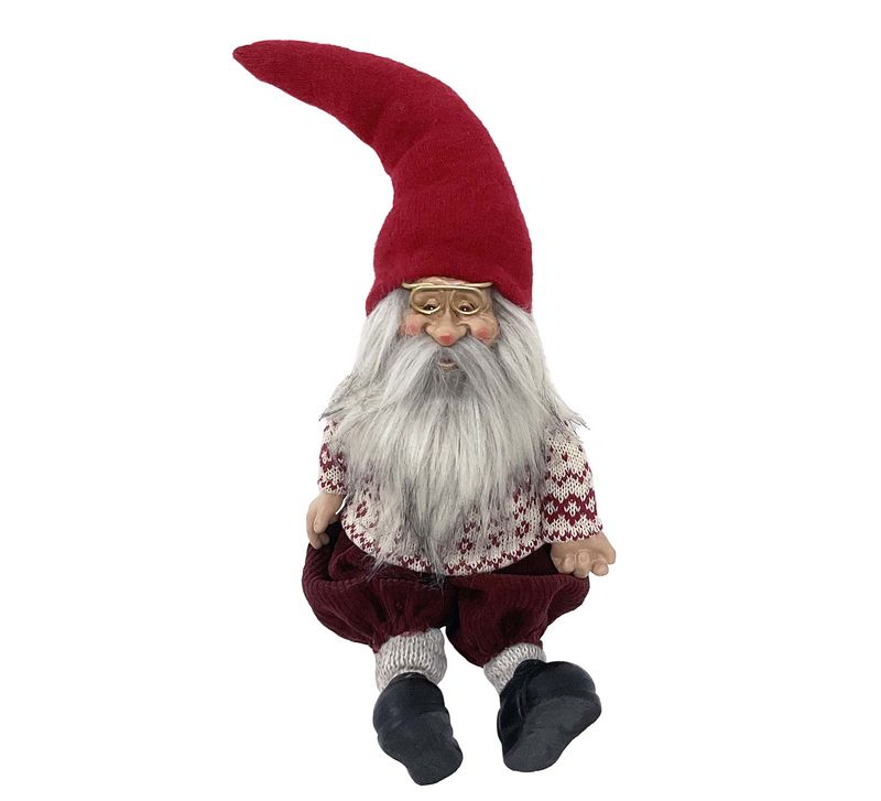 Specacle Santa, man, red, sitting
