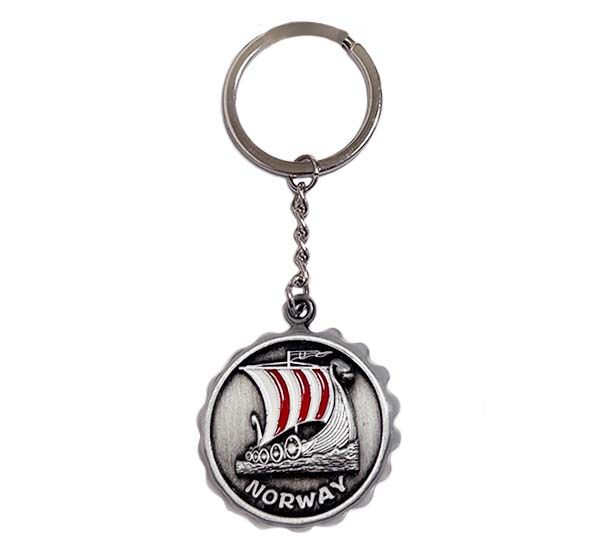 Hovedbilde Nøkkelring, flaskeåpner med vikingskip
