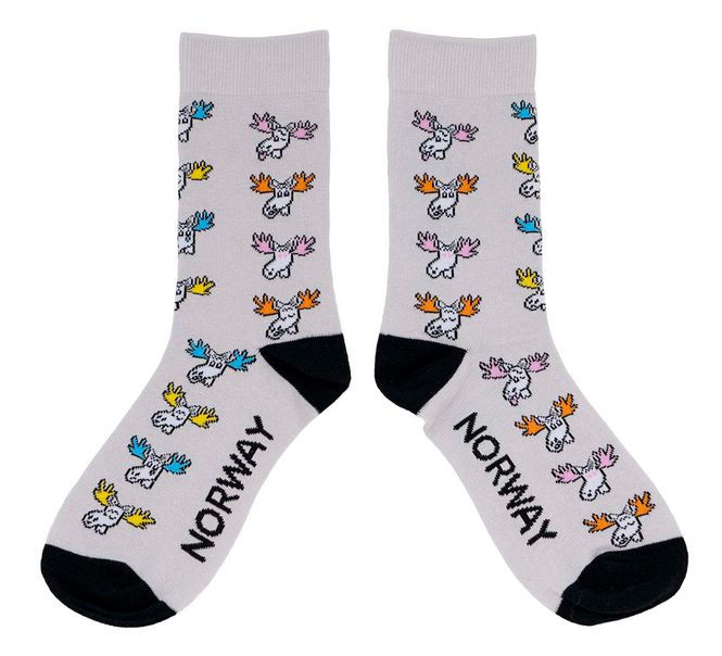 Main Image Socks, Funny Moose, grey