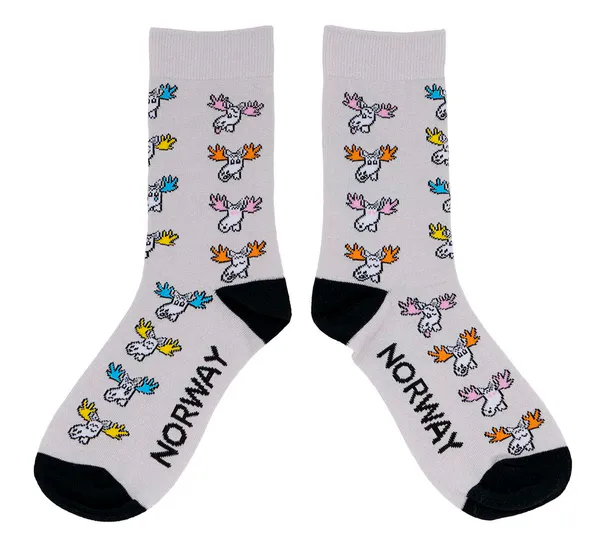 Hovedbilde Sokker, Funny Moose, grå