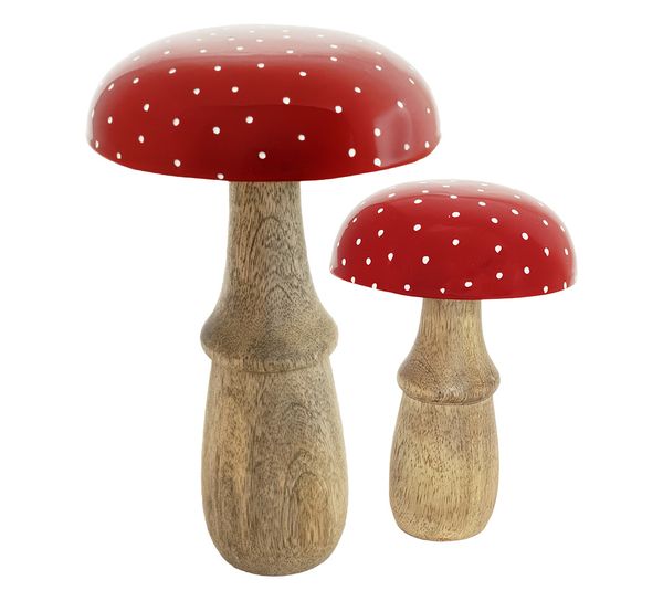 Main Image Antique wooden mushroom, F-design 