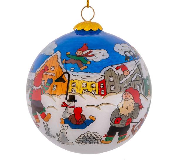 Main Image Christmas bauble, Santa's children playing