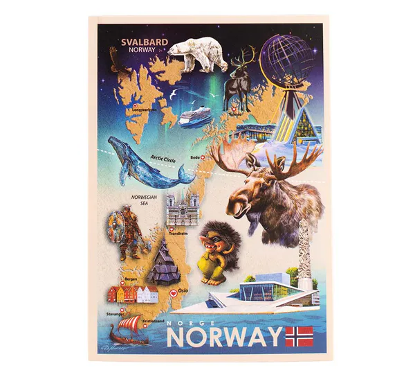 Hovedbilde Postkort, Norway, retro