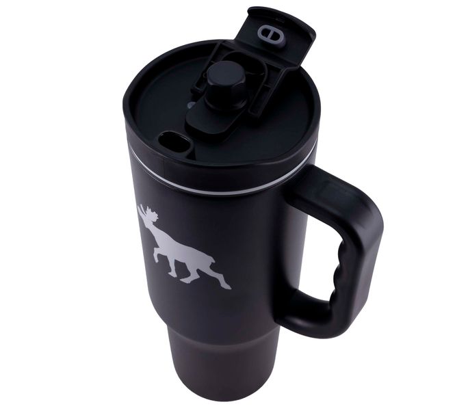 Main Image Tumbler with moose, black