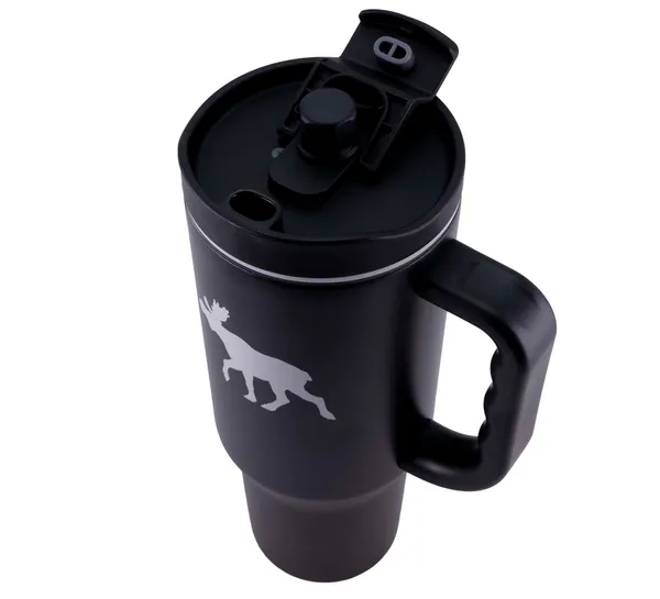 Main Image Tumbler with moose, black