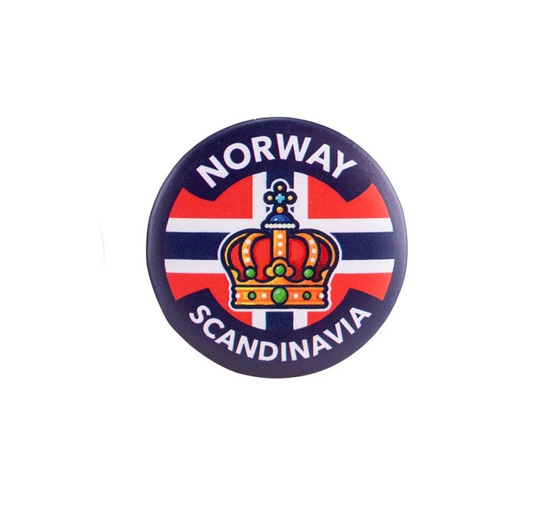 Button magnet, Crown and flag, 32mm