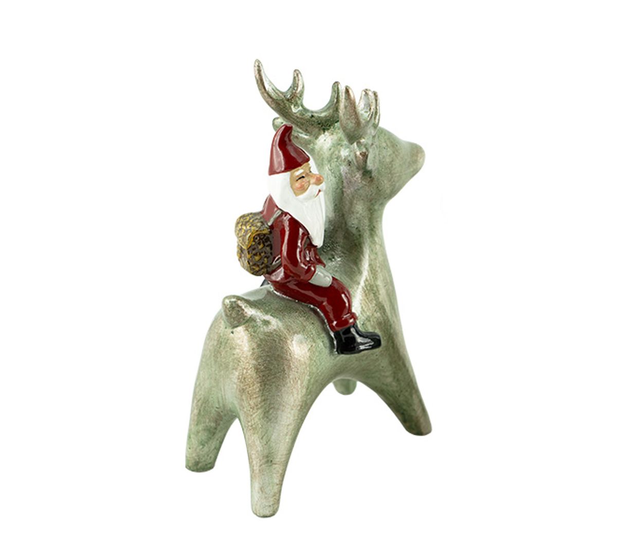 Santa on reindeer, Harvesttime