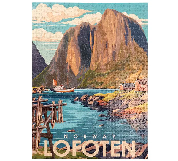 Hovedbilde Puslespill, Lofoten, retro, 1000 brikker