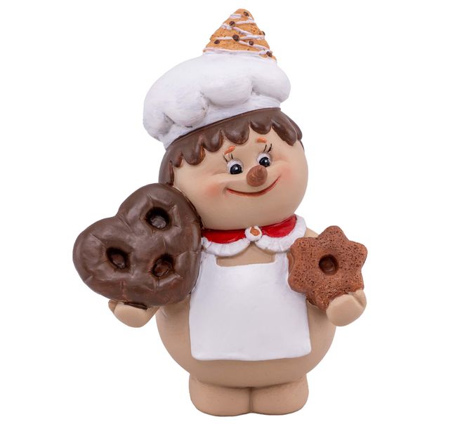 Main Image Gingerbread guy with pretzel, large