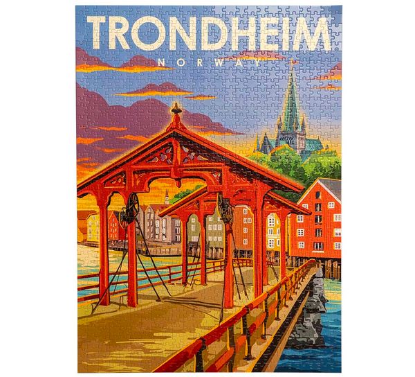 Main Image Puzzle, Trondheim, retro, 1000 pieces