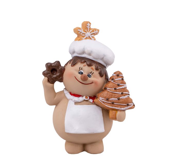 Main Image Gingerbread guy with Christmas tree, small