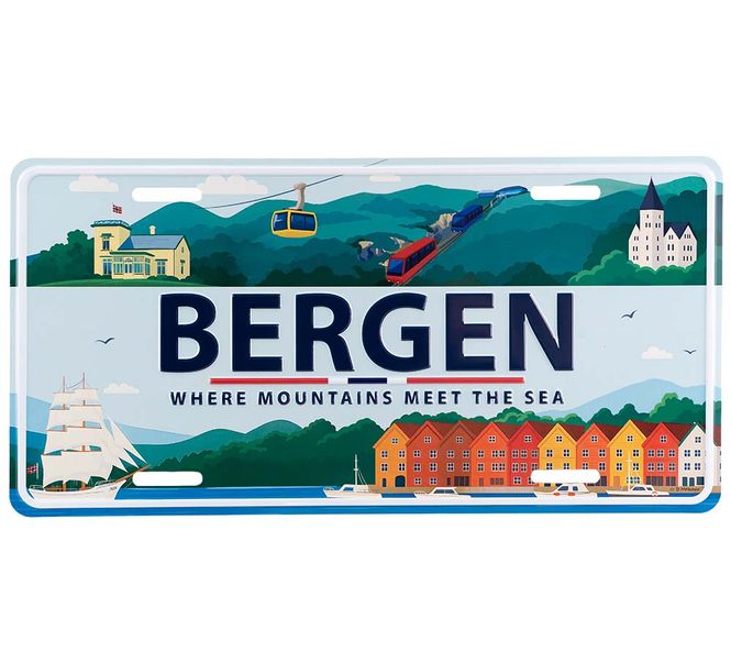 Hovedbilde Skiltplate med Bergen