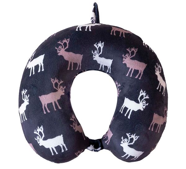 Main Image Neck pillow, Reindeer, grey, memory foam