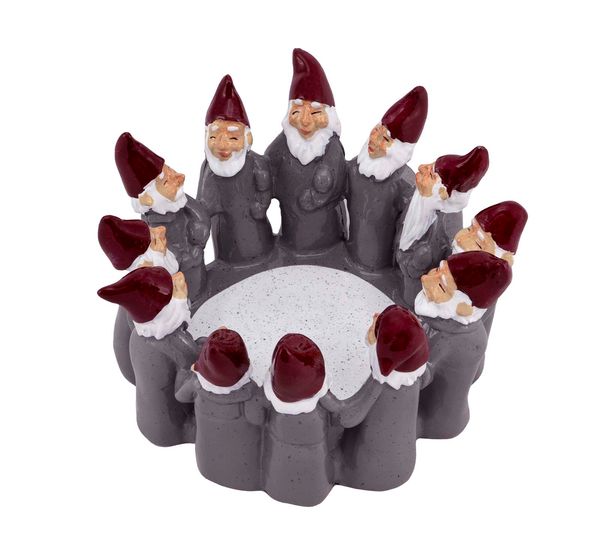 Main Image Santas in a circle, grey, 12 cm, Harvesttime