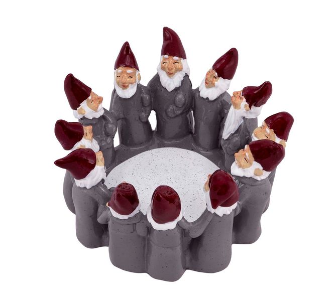 Main Image Santas in a circle, grey, 12 cm, Harvesttime