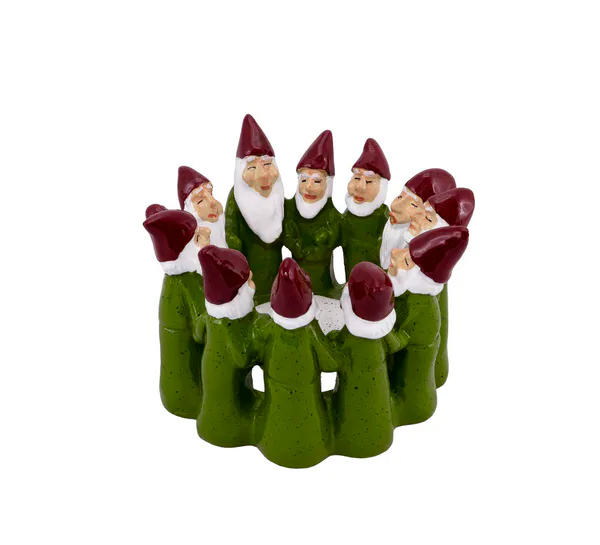 Main Image Santas in a circle, green, 9 cm, Harvesttime