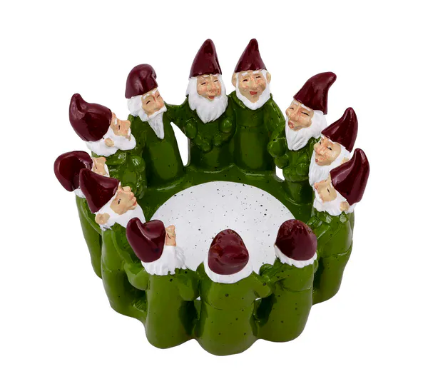 Main Image Santas in a circle, green, 12 cm, Harvesttime