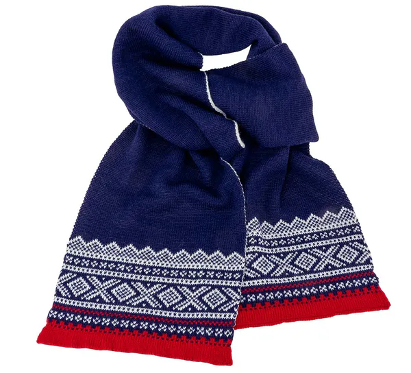 Main Image Woollen scarf, MARIUS® pattern, blue and white